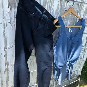Denim with a Purpose skinny jeans w/Mudd tank top